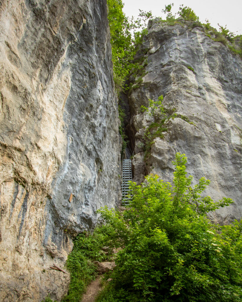 Steps leading up the Iglica Rock.