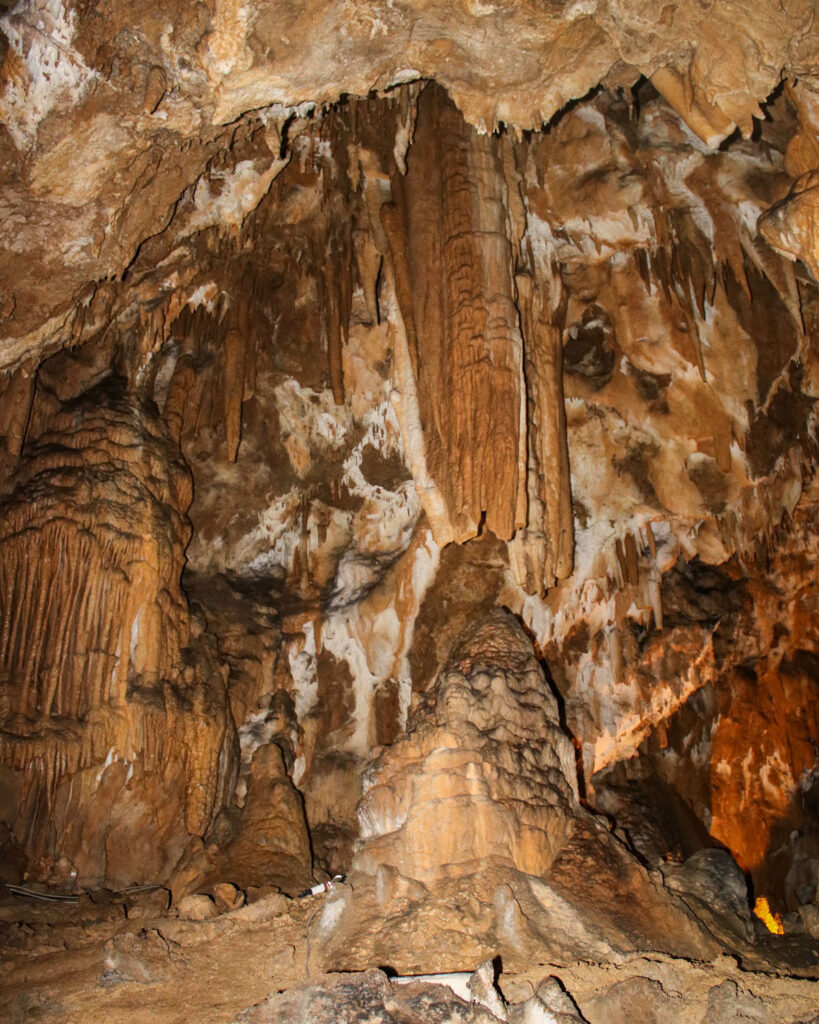 Stalagmites and stalactites iside the cave under Babji zob. 