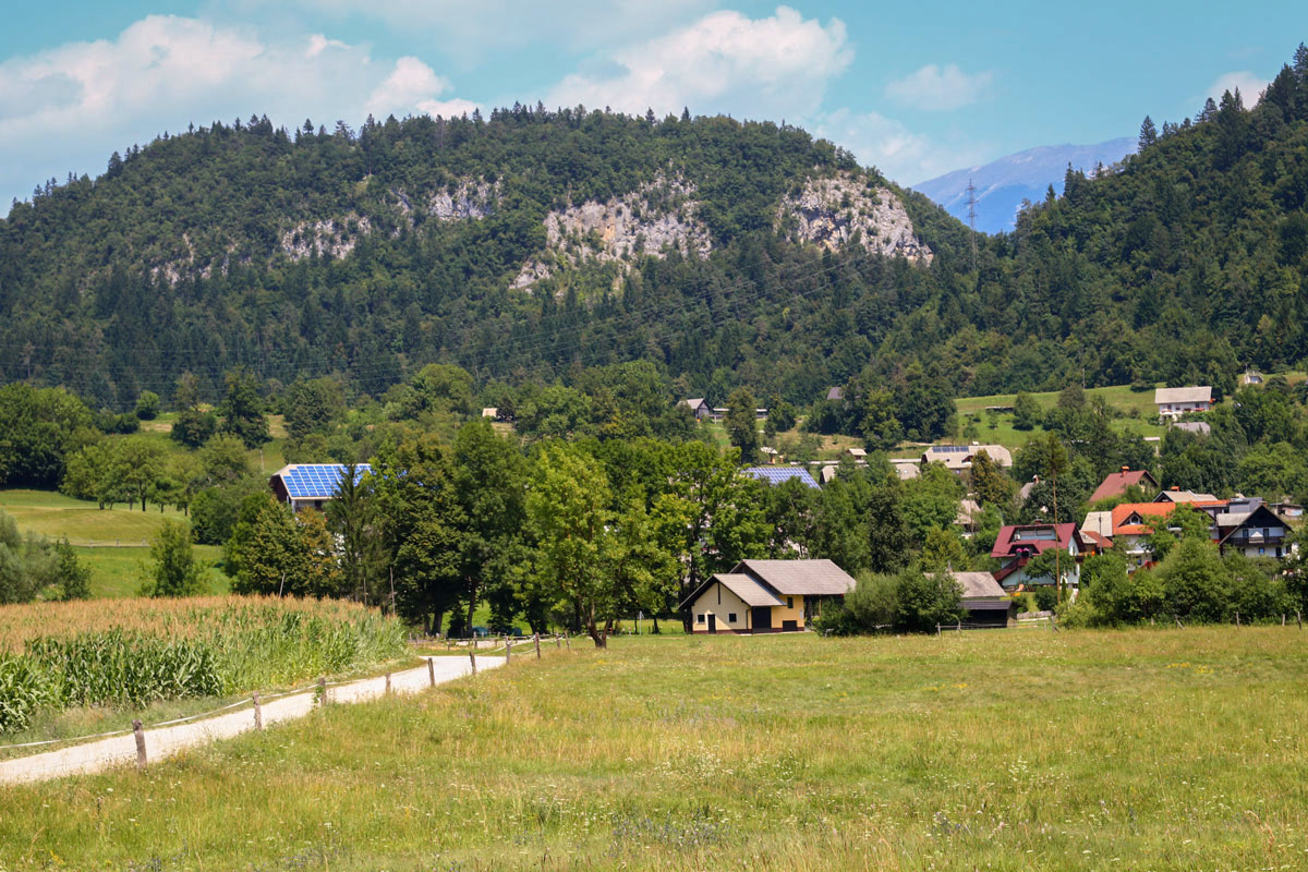 Village of Selo pri Bledu near Lake Bled