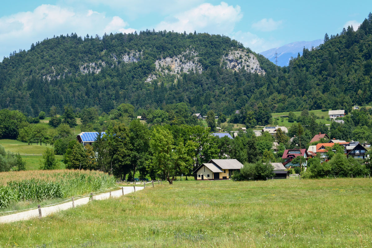 The village of Selo near Lake Bled. 