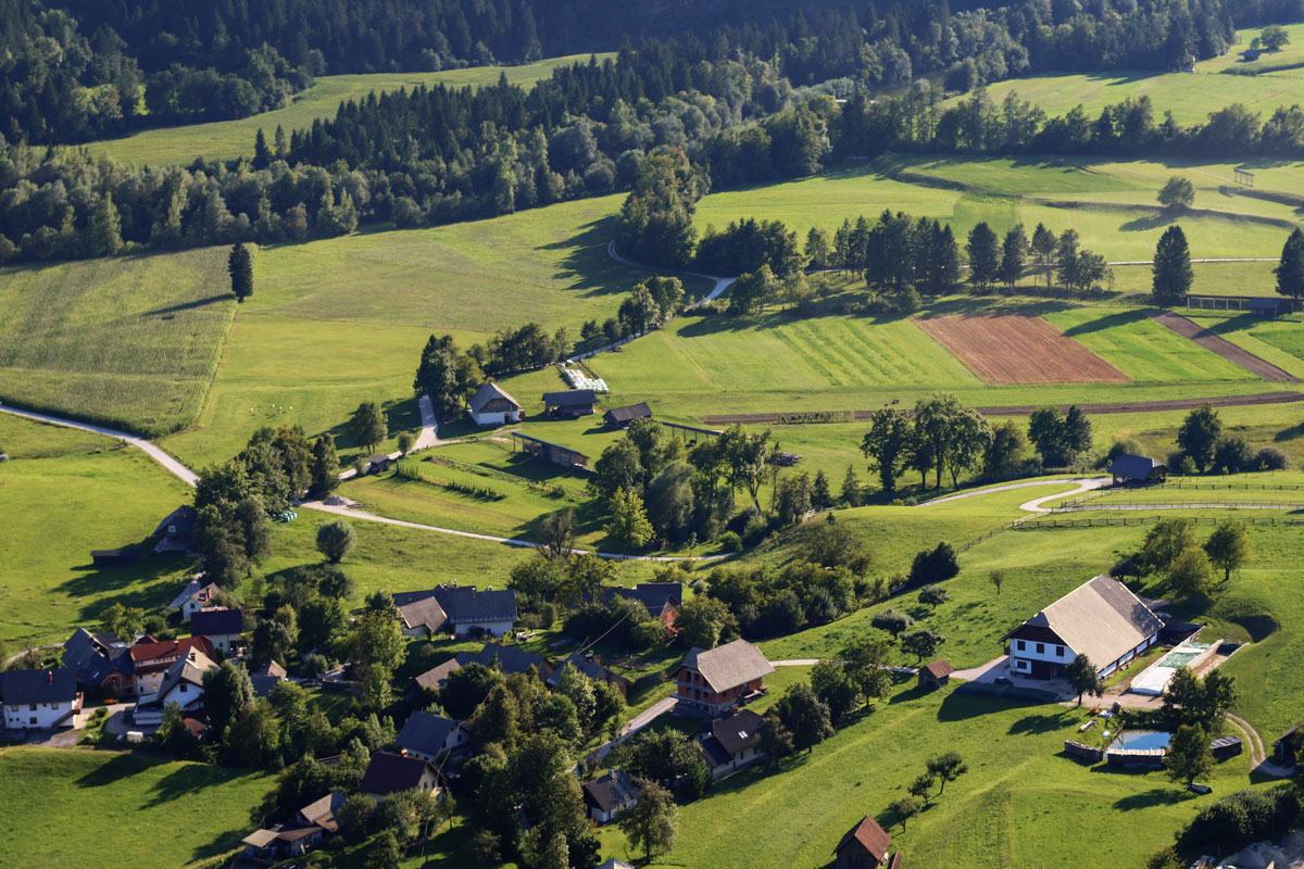 Village of Selo pri Bledu near Lake Bled.